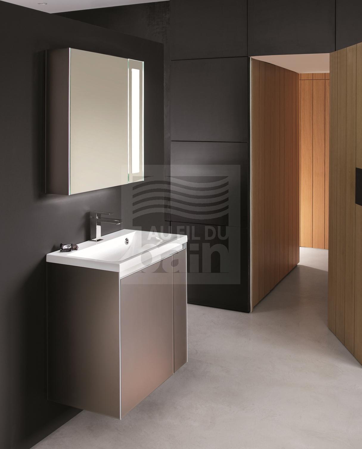 Meuble salle de bains simple vasque SMART PLATINIUM DECOTEC