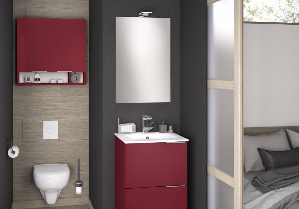 MEUBLE DELPHA DELPHY KUB ROUGE MAT COMPACT 50